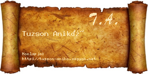 Tuzson Anikó névjegykártya